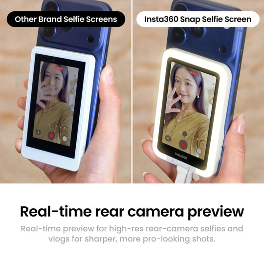 Insta360 Snap Selfie Screen with Light – 3.5" Smartphone Selfie Display