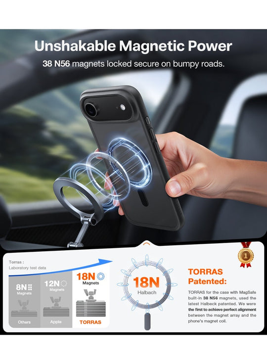 TORRAS Guardian Magnetic Case for iPhone 17 Air - Black