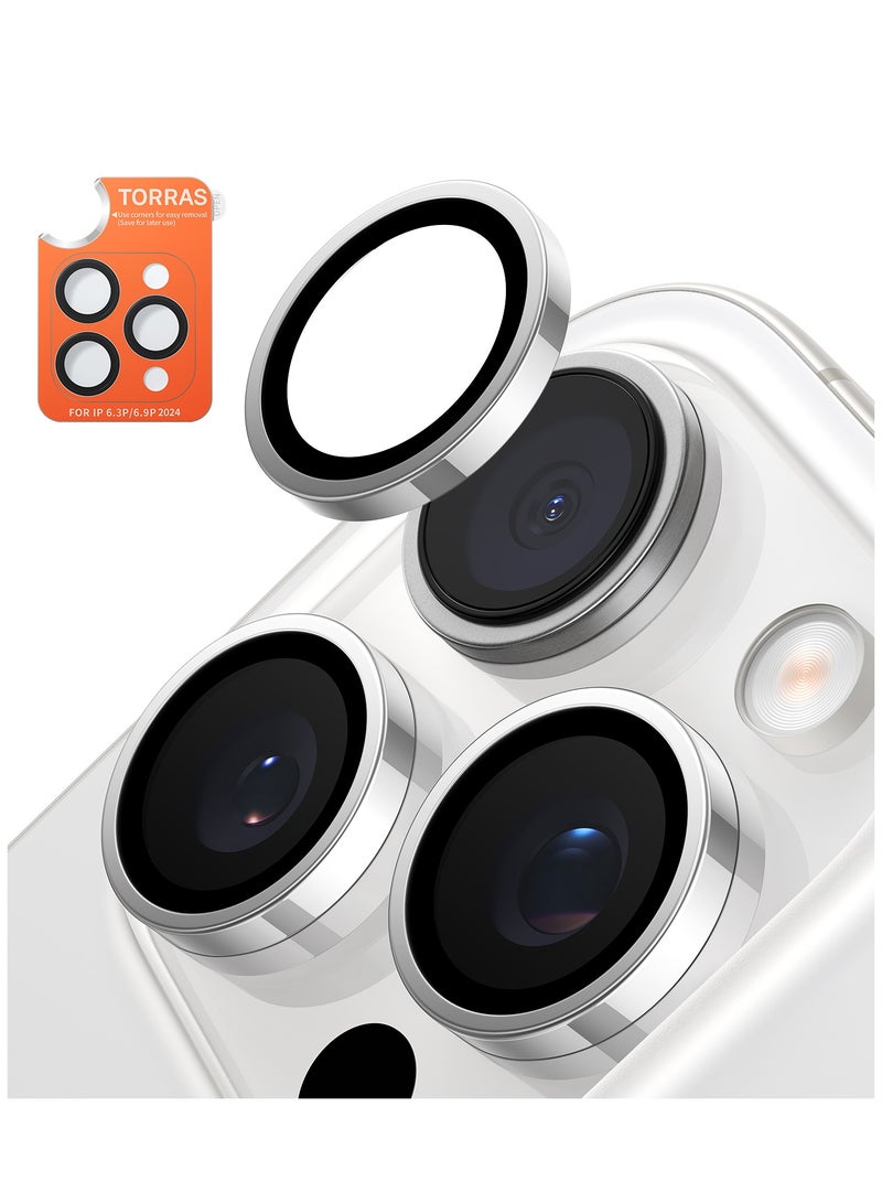 TORRAS Pstand 3-in-1 Case, Screen Protector & Lens Protector Bundle for iPhone 16 Pro - Clear
