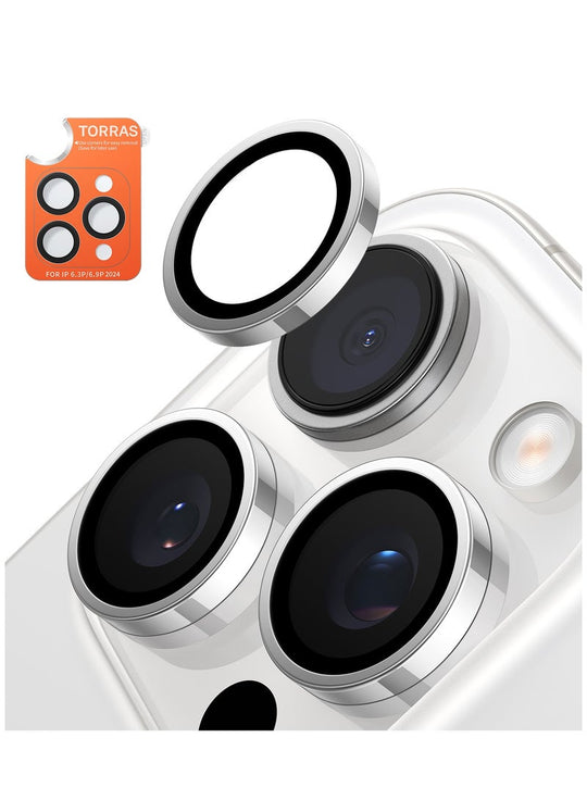 TORRAS Pstand 3-in-1 Case, Screen Protector & Lens Protector Bundle for iPhone 16 Pro - Clear
