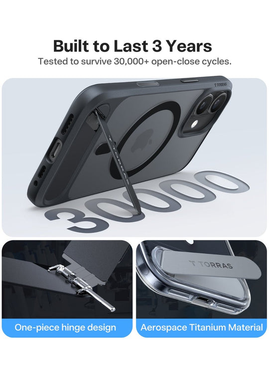 TORRAS Pstand Case for iPhone 17 - Black