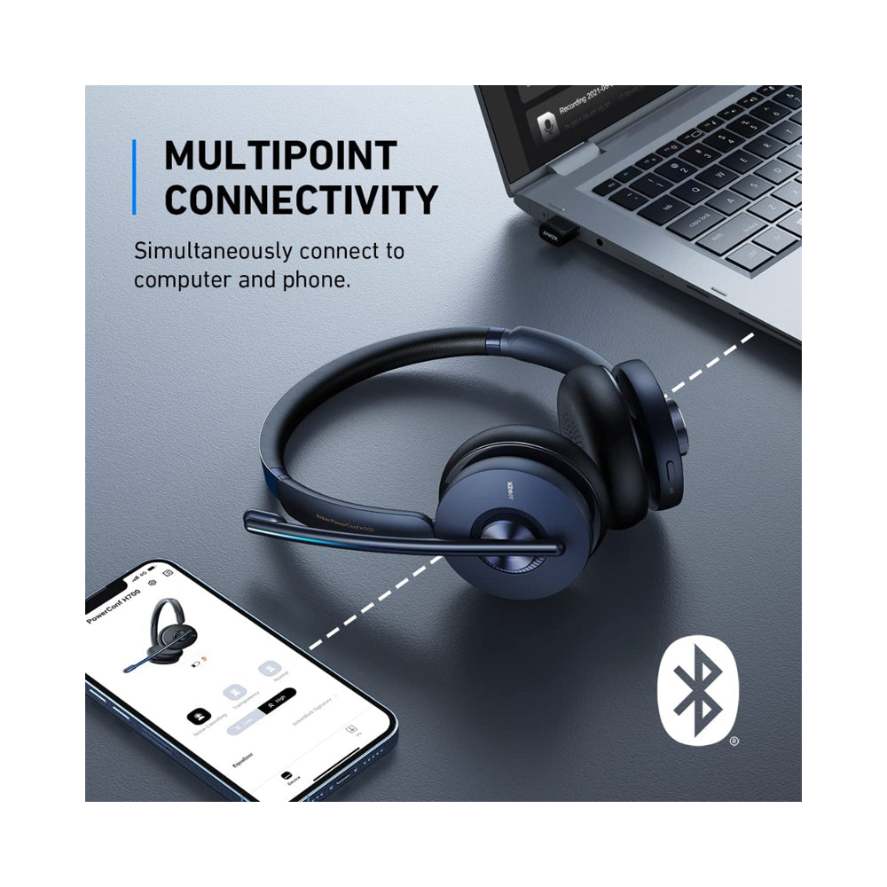 Anker Powerconf H700 Wireless Over-Ear Gaming Headphone With Microphone Black