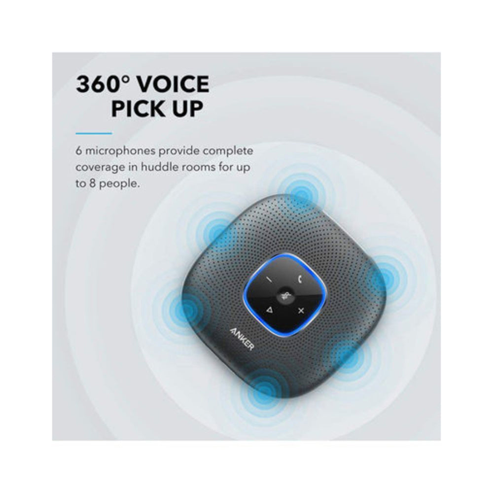 Anker PowerConf S500 USB-C Bluetooth Conference Speakerphone with Premium Voice Pickup – Black
