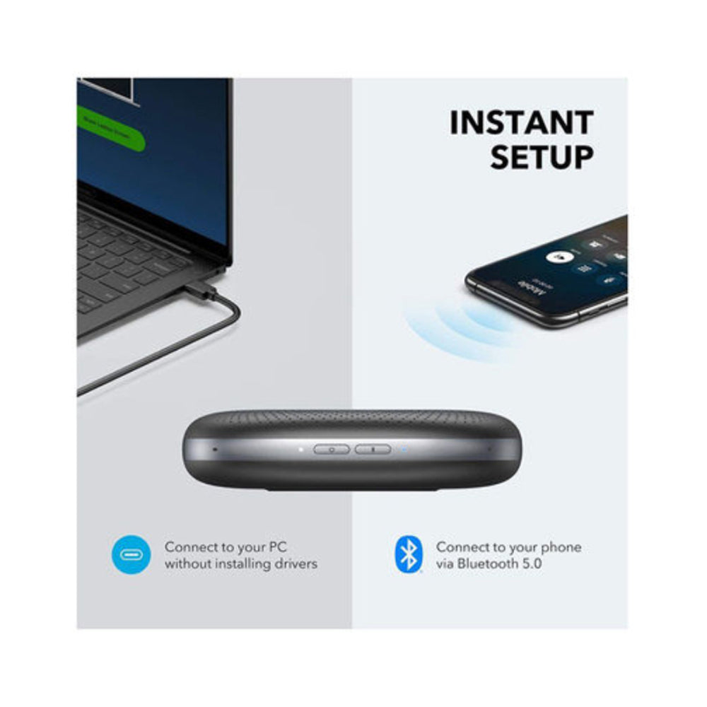 Anker PowerConf S500 USB-C Bluetooth Conference Speakerphone with Premium Voice Pickup – Black
