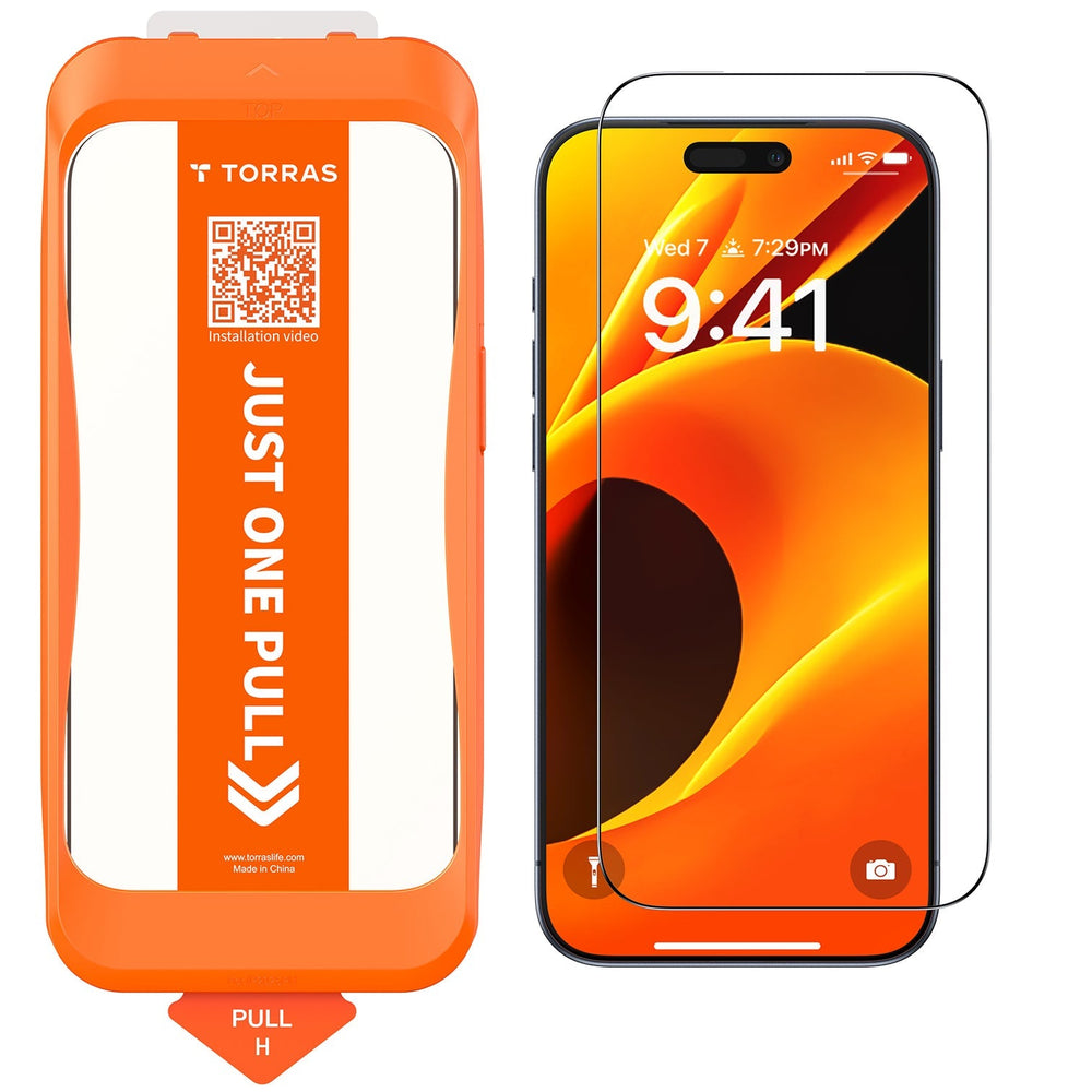 TORRAS Install Master Screen Protector for iPhone 17 Pro Max - Clear