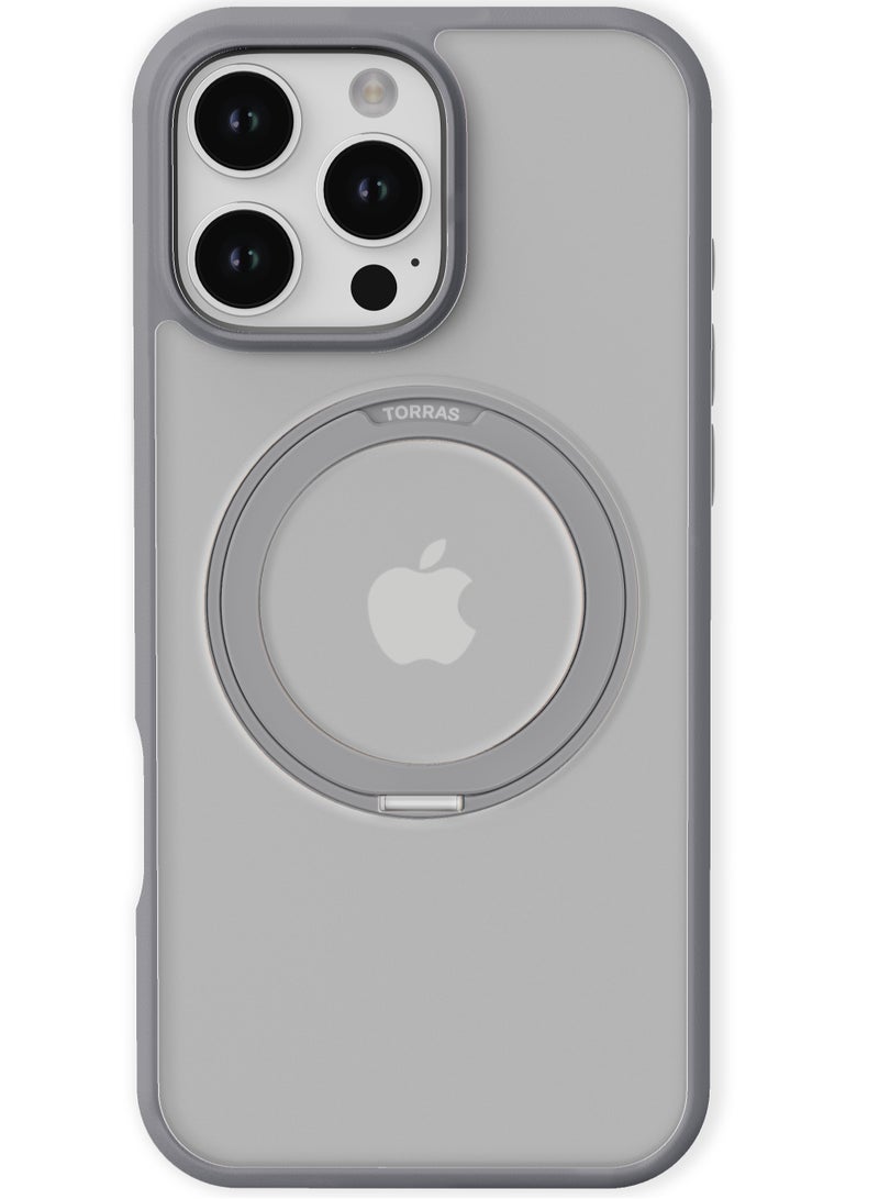TORRAS Ostand Case for iPhone 16 Pro - Titanium Grey