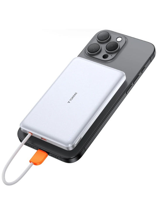 TORRAS PebbleLink 10000mAh Fast Charging Power Bank - White