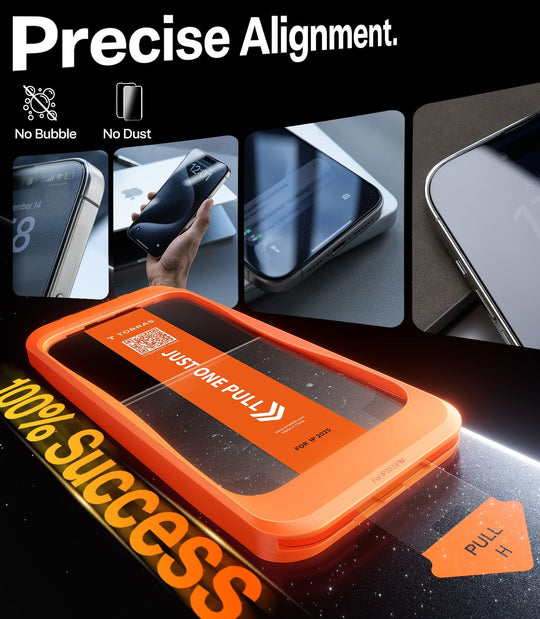 TORRAS Install Master Screen Protector for iPhone 17 Pro Max - Clear