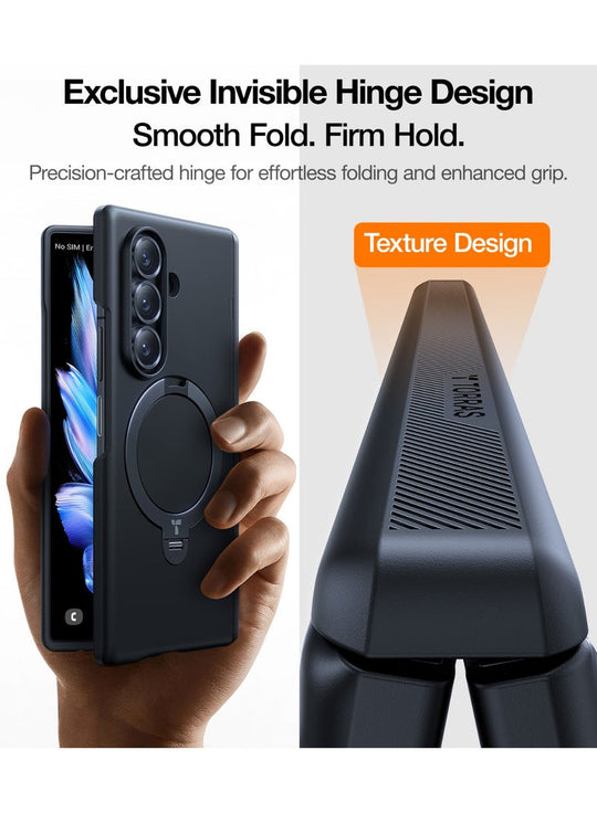 TORRAS Ostand Spin Case for Samsung Galaxy Z Fold 7 - Black