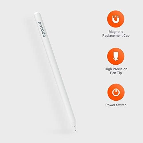 Porodo Stylus Pencil, Universal Pencil Compatible with iOS and Android Tablets Devices