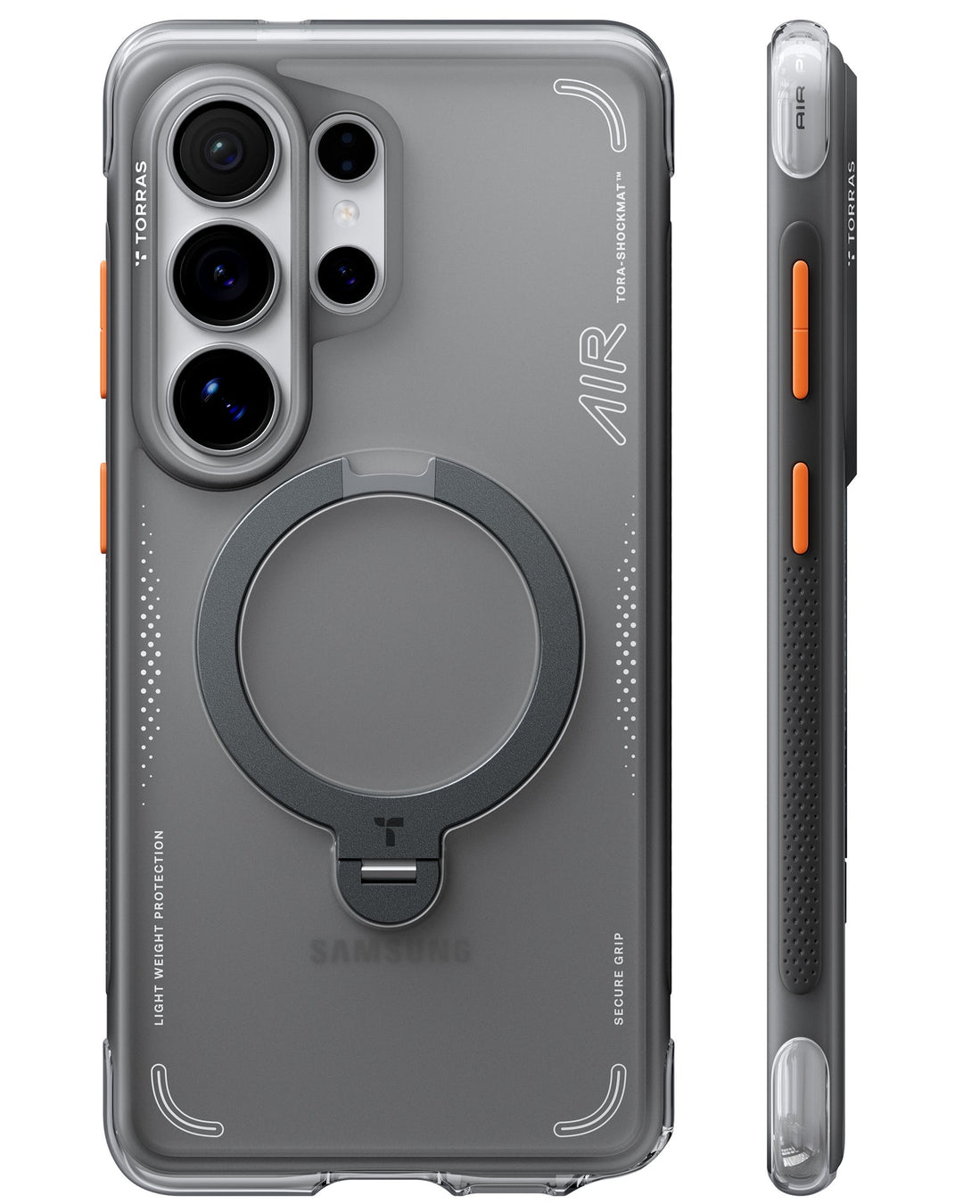 TORRAS Ostand Spin Air Case for Samsung Galaxy S26 - Black