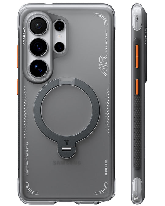 TORRAS Ostand Spin Air Case for Samsung Galaxy S26 - Black
