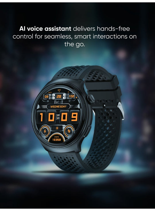 MYX PRO Fusion MT60 IP68 Full Touch Smartwatch, Black