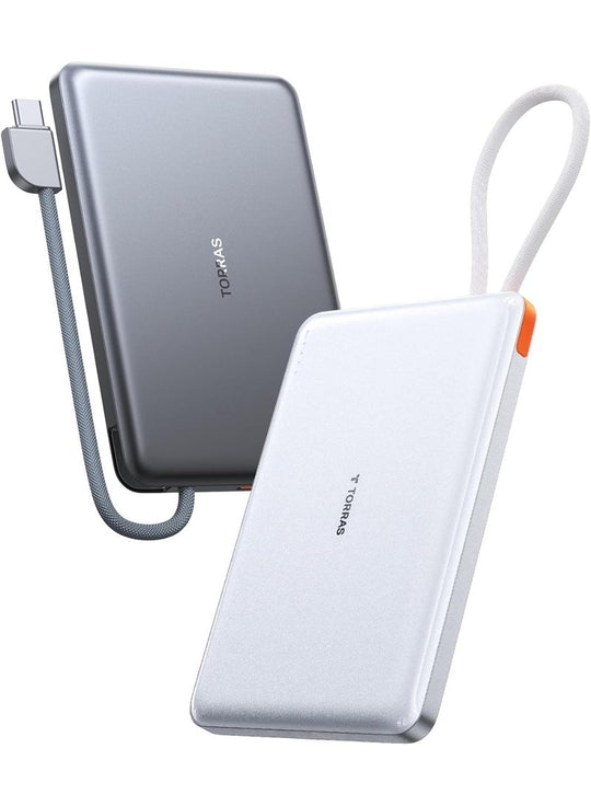 TORRAS PebbleLink 10000mAh Fast Charging Power Bank - Grey