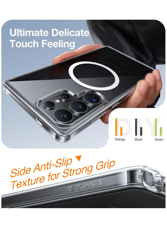 TORRAS Guardian Magnetic Case for Samsung Galaxy S25 Ultra - Clear