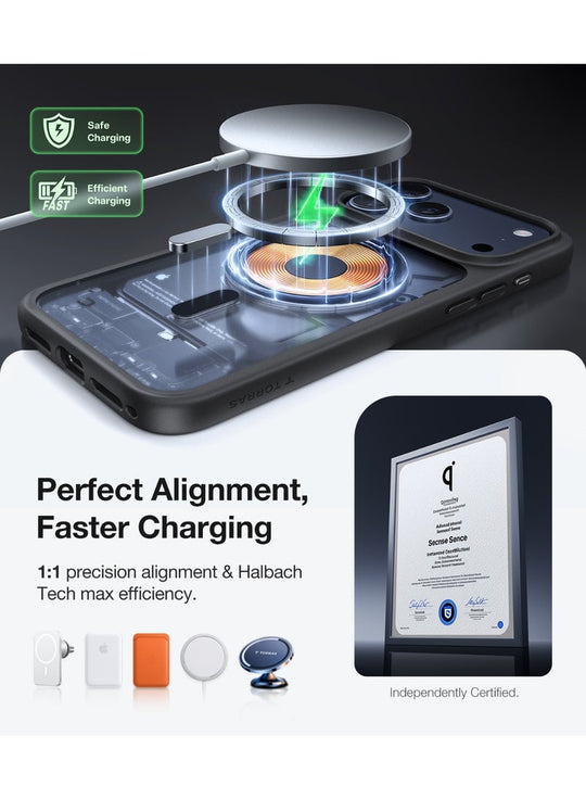 TORRAS Guardian Magnetic Case for iPhone 17 Pro - Black