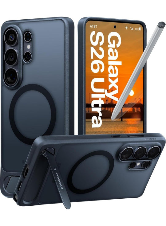TORRAS Ostand L1 Guardian Case for Samsung Galaxy S26 Ultra - Black