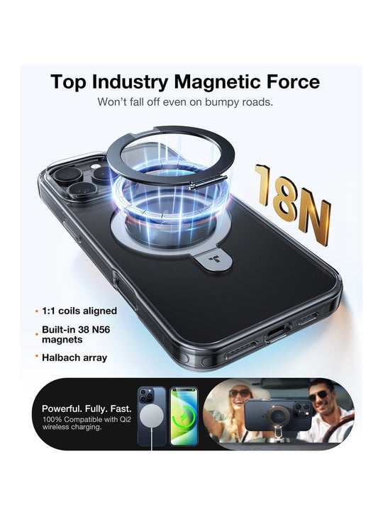 TORRAS Ostand Case for iPhone 16 Pro Max - Clear