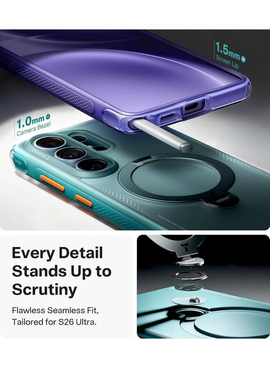 TORRAS Ostand Spin Air Case for Samsung Galaxy S26 - Glacier Green