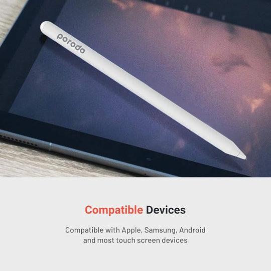 Porodo Stylus Pencil, Universal Pencil Compatible with iOS and Android Tablets Devices