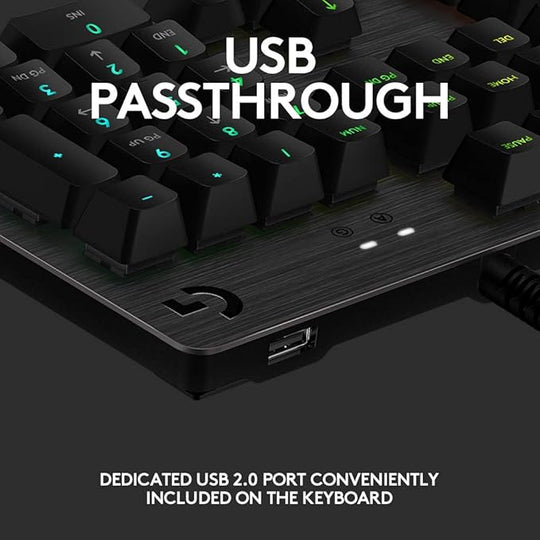 Logitech RGB Lightning Mechanical Gaming Keyboard, G512, Black