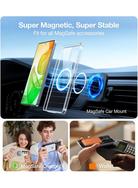 TORRAS Guardian Magnetic Case for Samsung Galaxy S25 Ultra - Clear