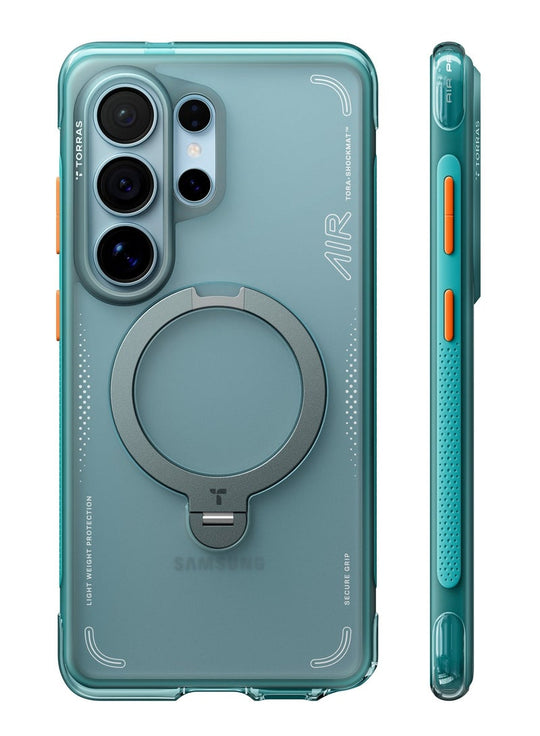 TORRAS Ostand Spin Air Case for Samsung Galaxy S26 - Glacier Green