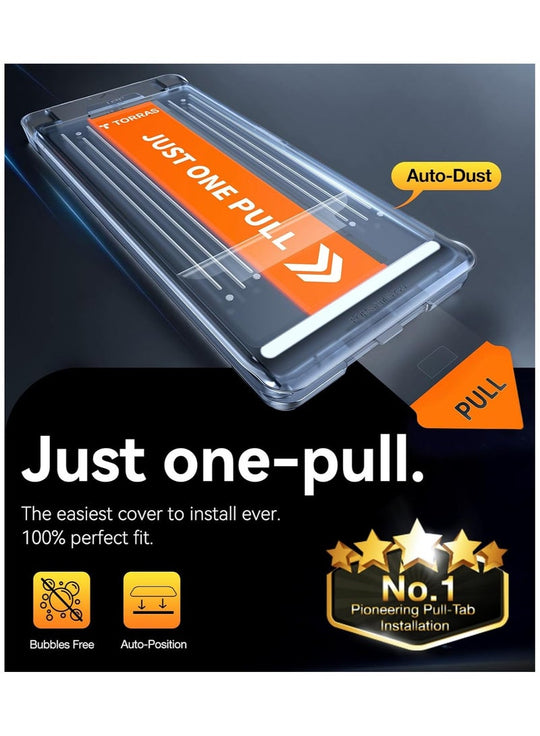 TORRAS Install Master Privacy Screen Protector for Samsung Galaxy S25 - Black