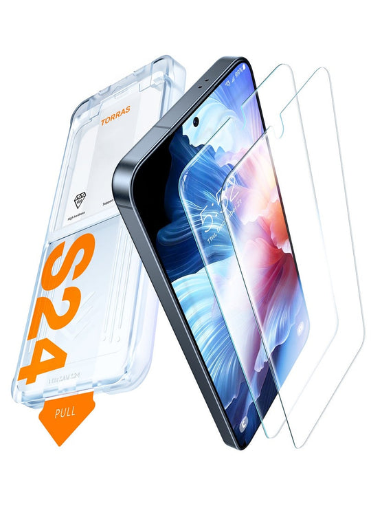 TORRAS Install Master Screen Protector for Samsung Galaxy S24 - Clear