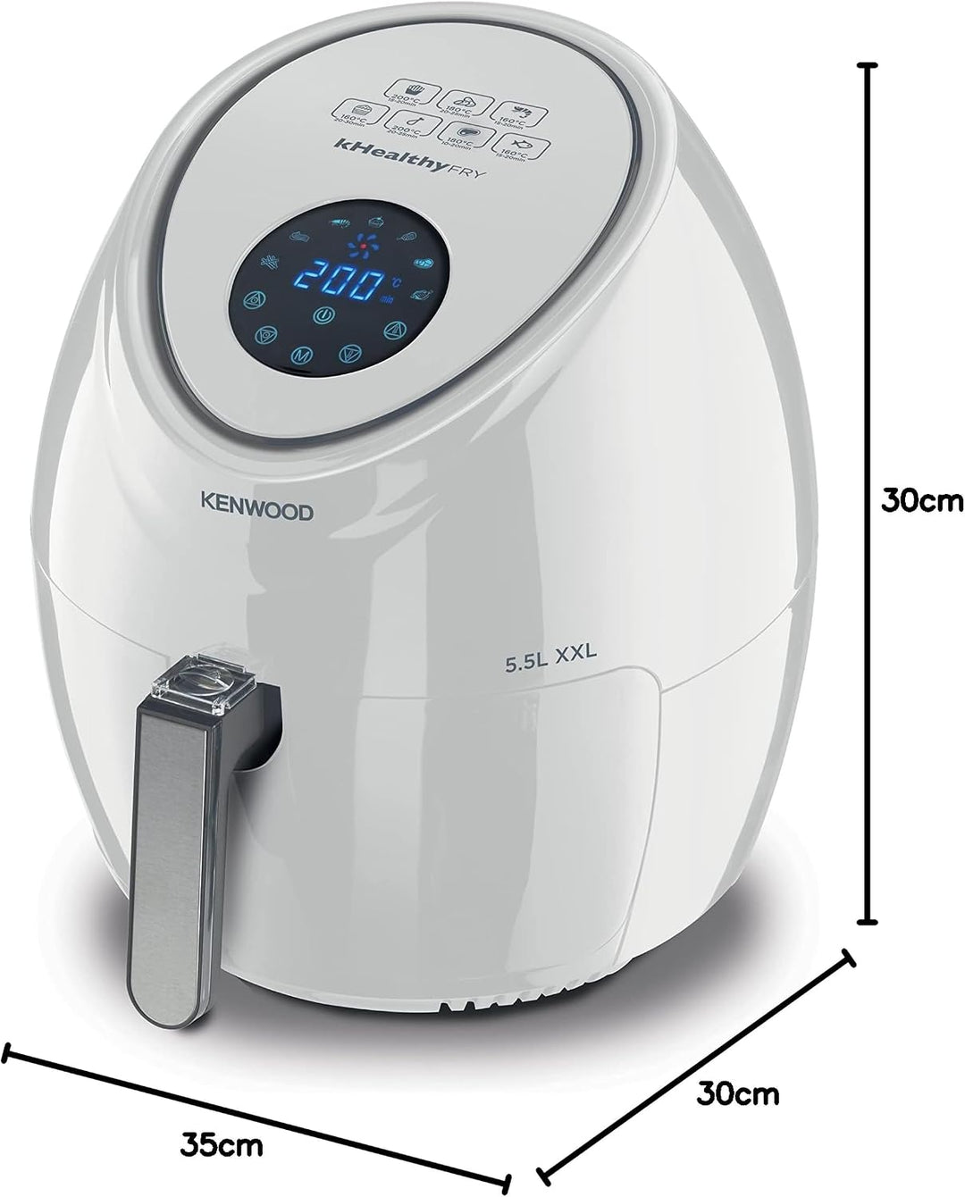 Kenwood HFP50WH Healthy Fry Air Fryer 5.5L 1800W White