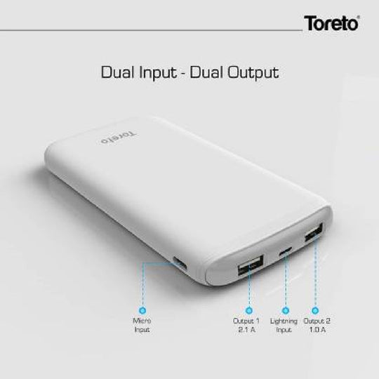 Toreto  ZEST  Slim Power Bank 1000mAh  White