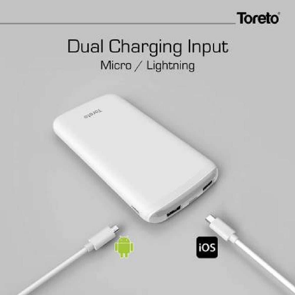 Toreto  ZEST  Slim Power Bank 1000mAh  White