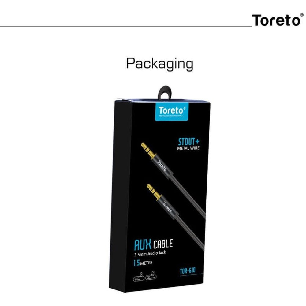 Toreto Aux Cable Stout 1.5M Silver