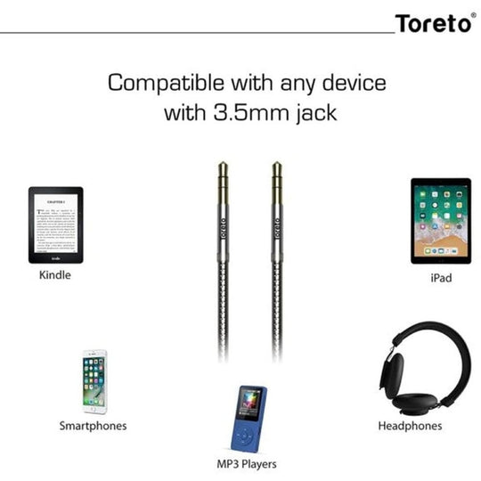 Toreto Aux Cable Stout 1.5M Silver