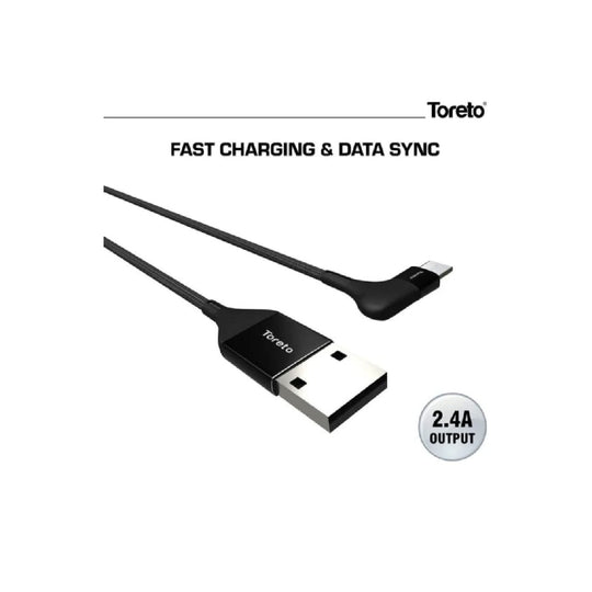 Toreto Elite-1 Micro-USB Charging Cable 1m Black