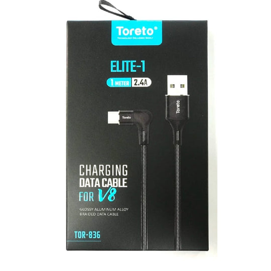 Toreto Elite-1 Micro-USB Charging Cable 1m Black