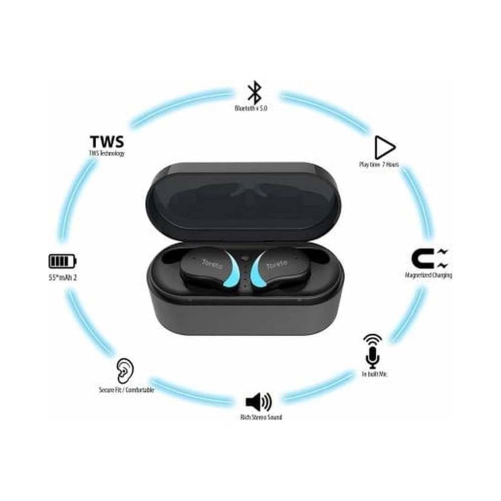 Toreto True Wireless Torbuds Headset Black