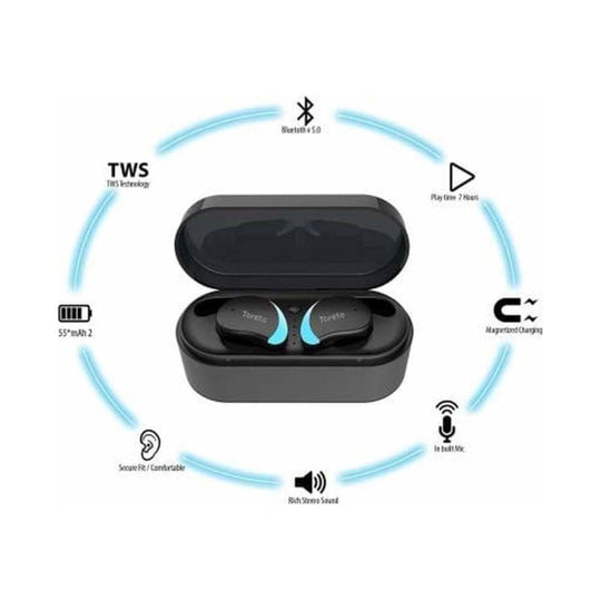 Toreto True Wireless Torbuds Headset Black