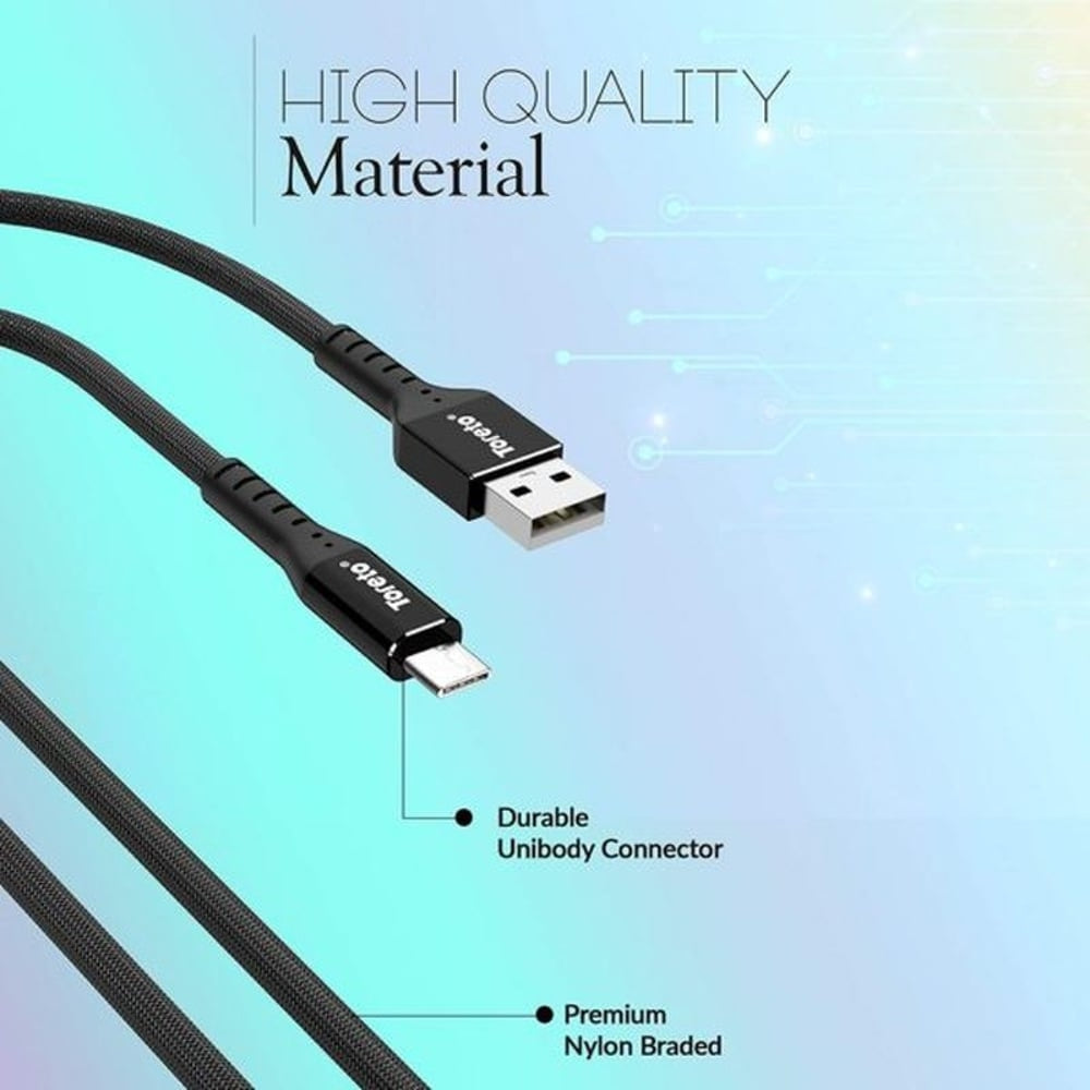 Toreto Stony-M Data Sync and  Charging Cable 1m Black