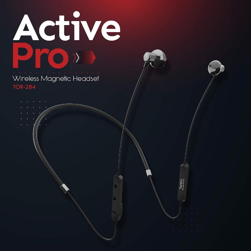 Toreto Active Pro True Wireless Bluetooth Headset Black
