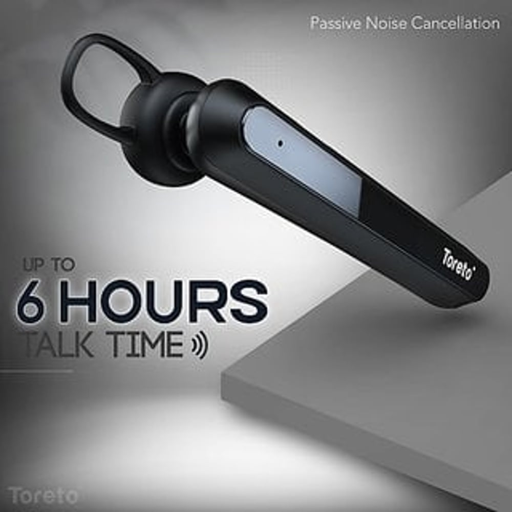 Toreto Wireless Talk Bluetooth Headset Black