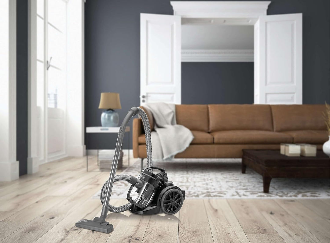BLACK+DECKER VM1480-B5 Multicyclonic Canister Vacuum Cleaner 1400W 2.5L Black