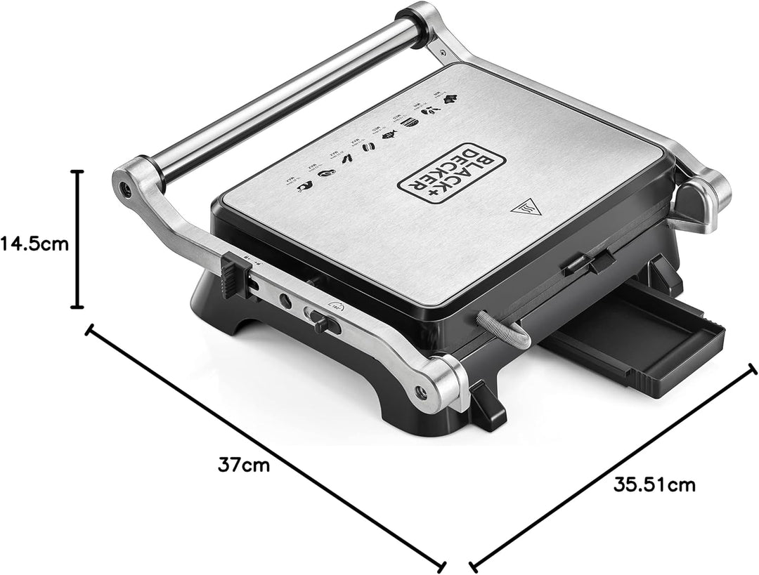 BLACK+DECKER CG1400-B5 Contact Grill with Fixed Plate 1400W Black