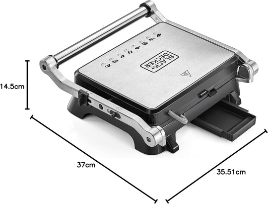 BLACK+DECKER CG1400-B5 Contact Grill with Fixed Plate 1400W Black