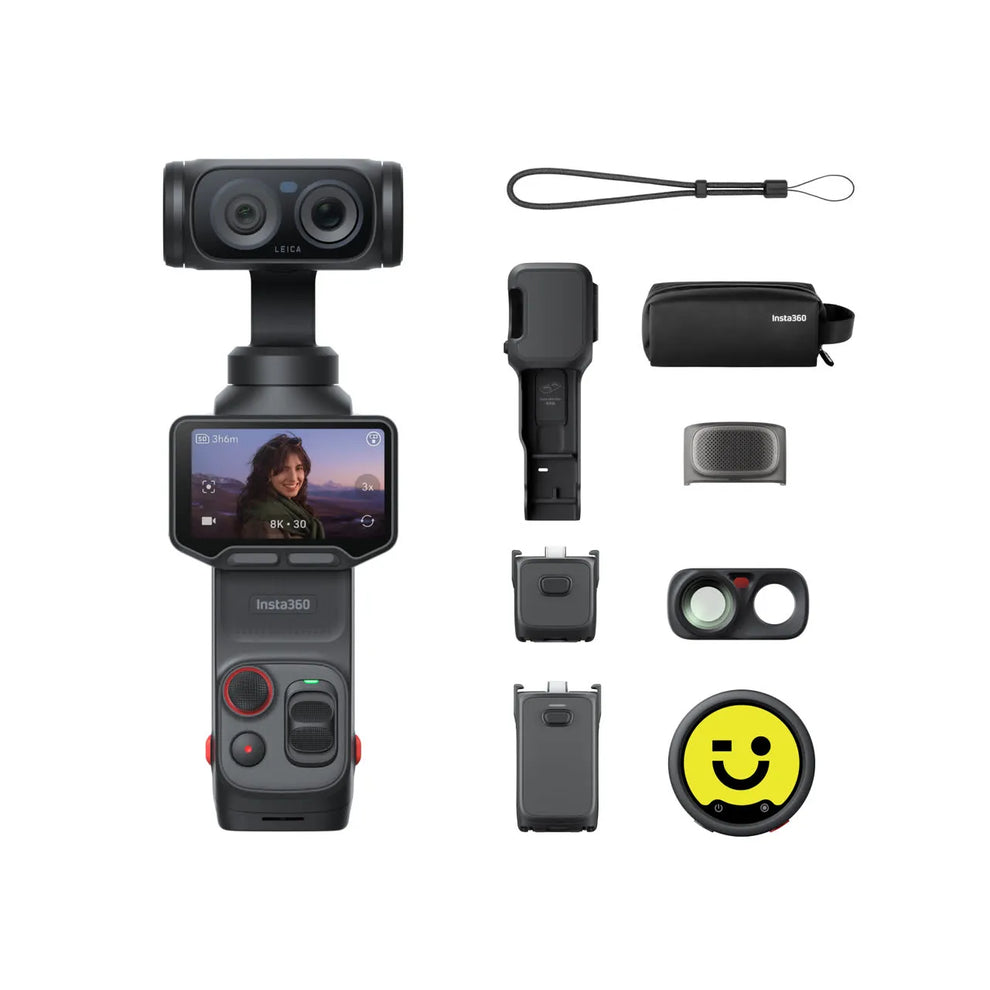 Insta360 Luna Ultra Creator Bundle – 8K Dual-Lens Gimbal Camera (Cosmic Black)