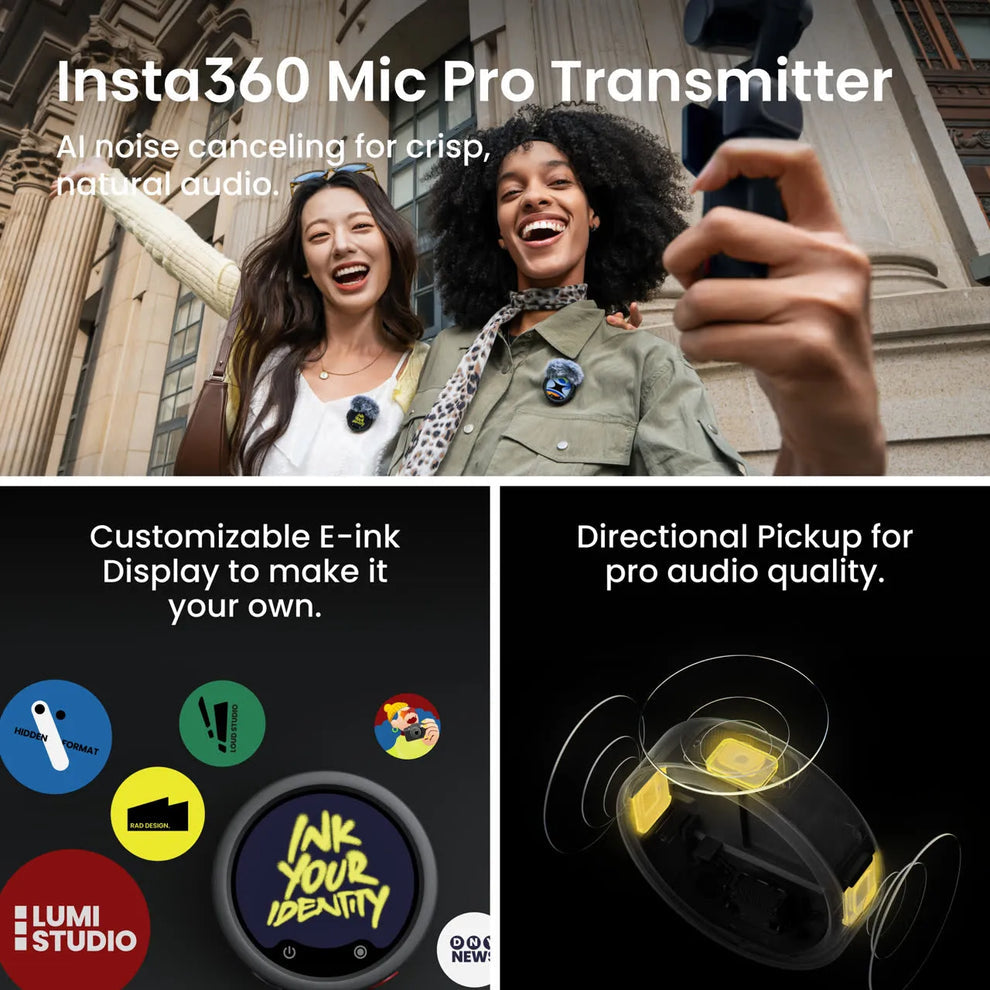 Insta360 Luna Ultra Creator Bundle – 8K Dual-Lens Gimbal Camera (Cosmic Black)