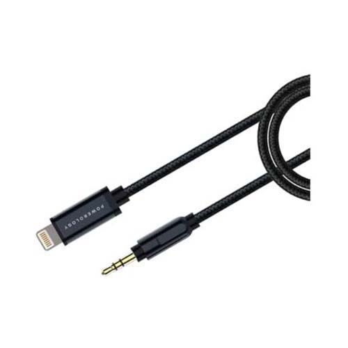 Powerology Braided USB-C to 3.5mm AUX Grey