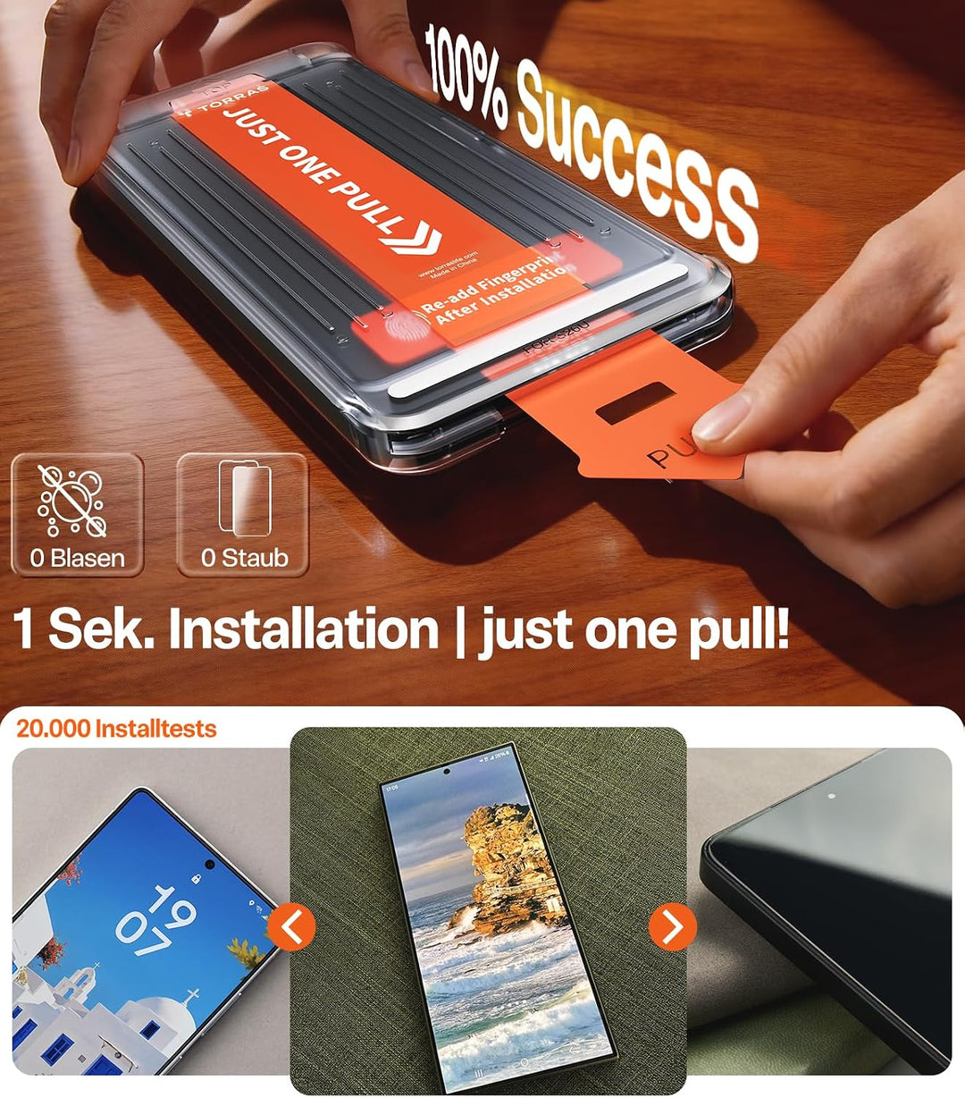 TORRAS Install Master Screen Protector for Samsung Galaxy S26 Ultra - Clear