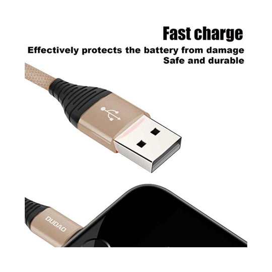 Dudao Super-Fast Type-C to Type-A Cable Gold