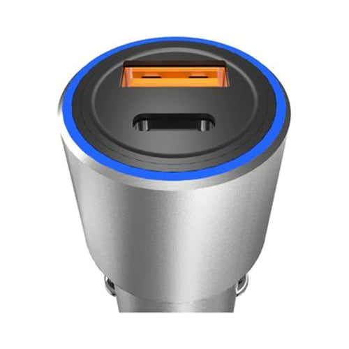 Dudao 22.5W Dual Port Smart Car Charger Grey